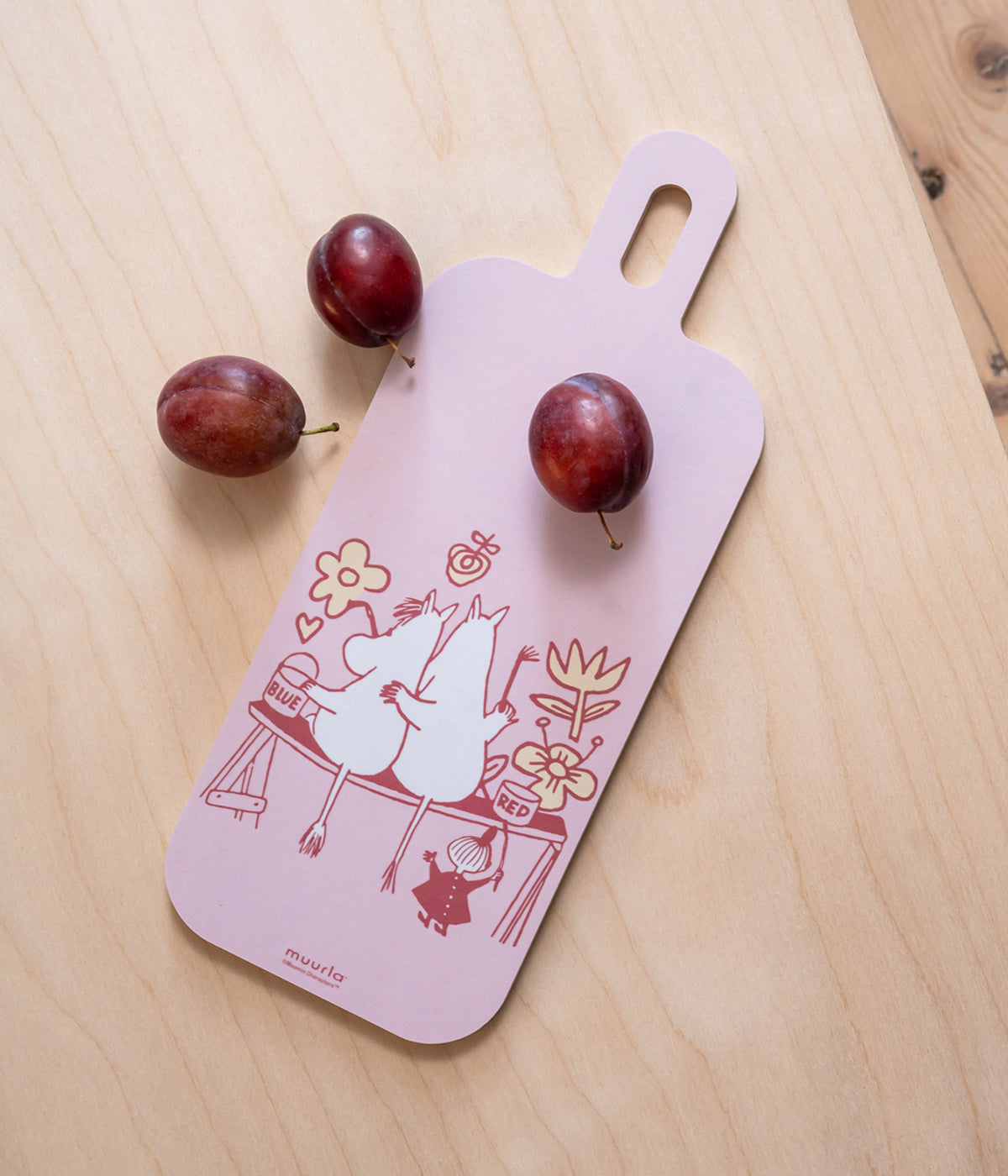 Muumi Chop&Serve -lauta Kukkaniitty 13x33cm