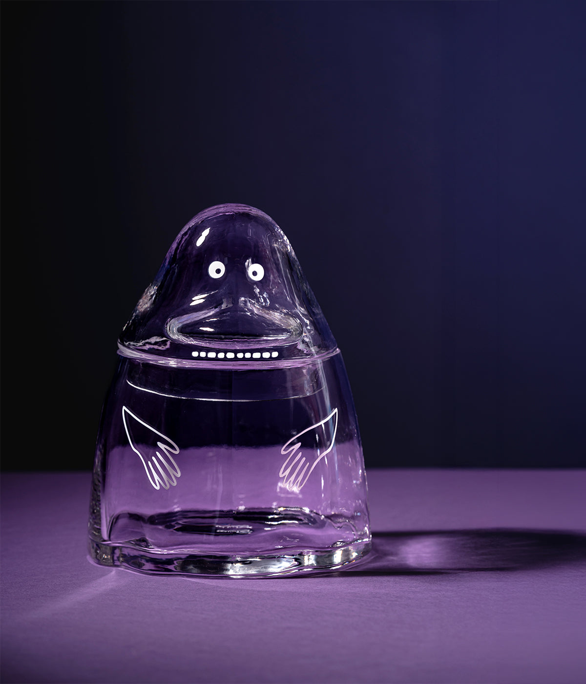 Moomin glass jar Groke 18,5 cm