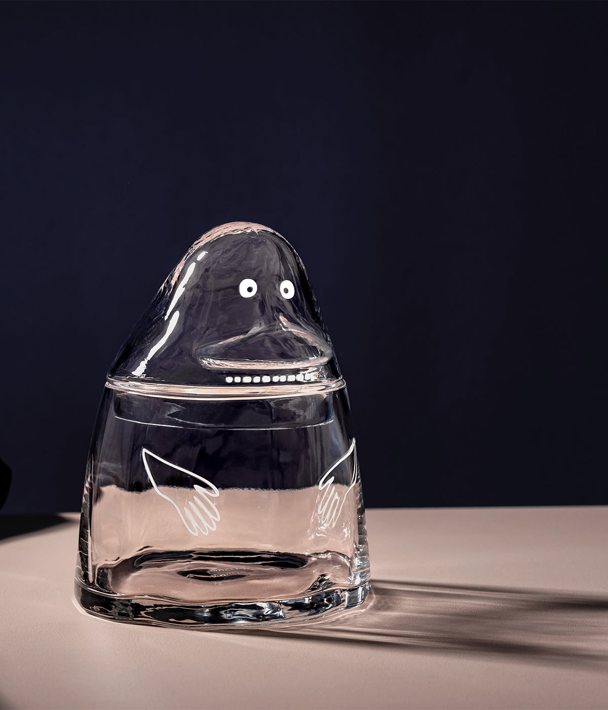 Moomin glass jar Groke 18,5 cm