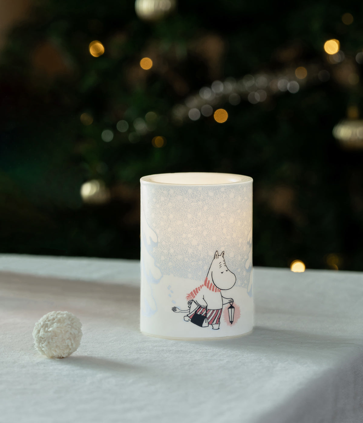 Muumi LED kynttilä Lumipyry 10cm
