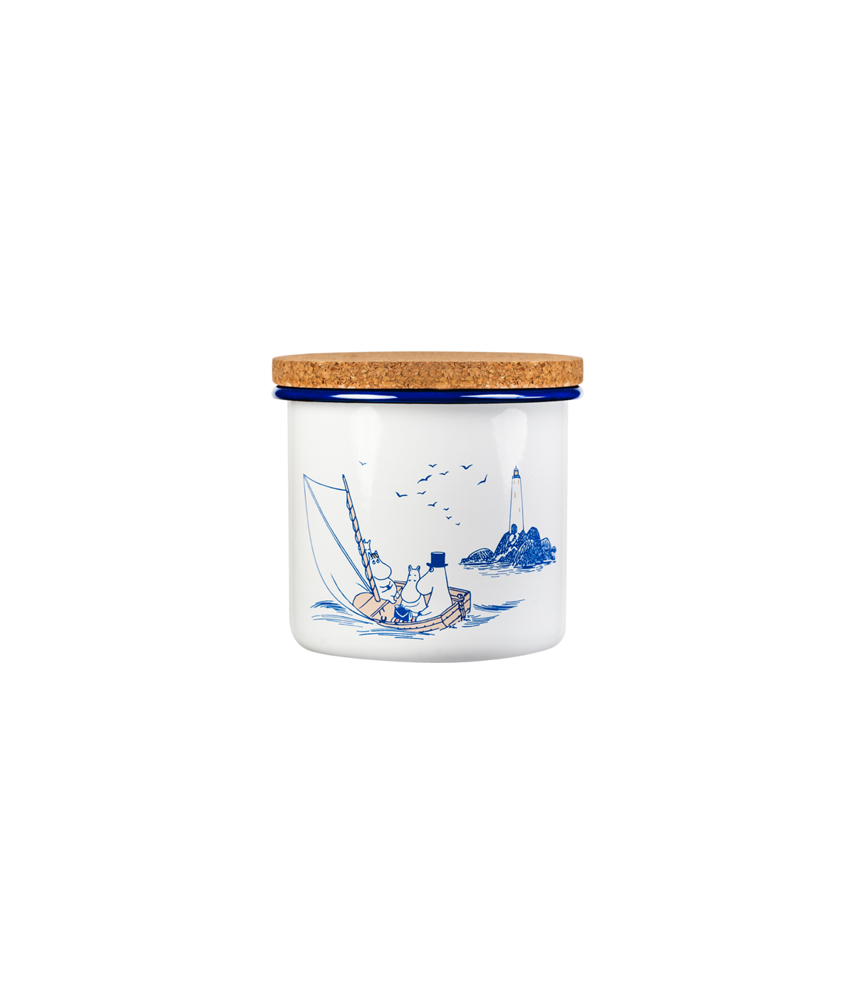 Muumi emalipurkki korkkikannella Sailors 1,3 L
