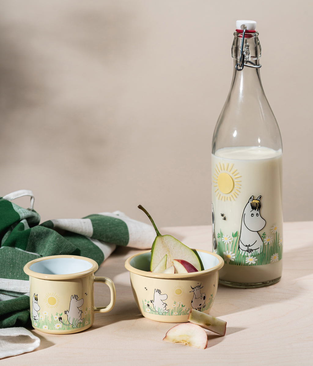 Muumi lasipullo Niitty 1L