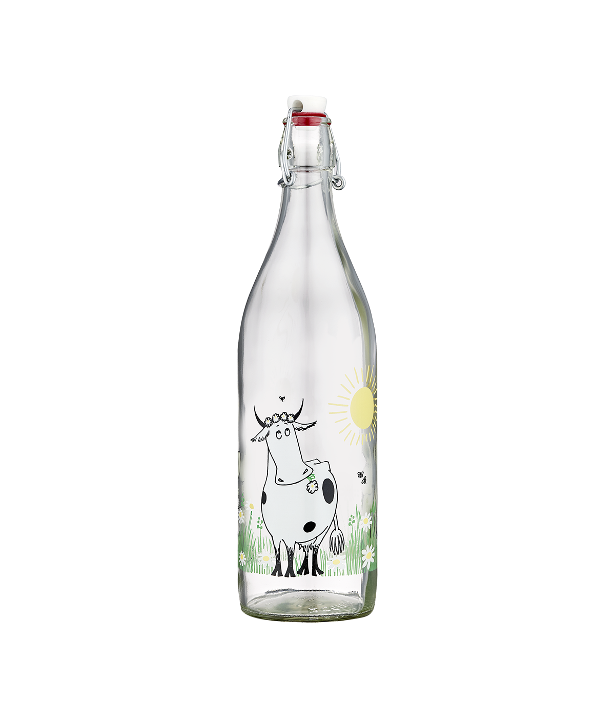 Muumi lasipullo Niitty 1L