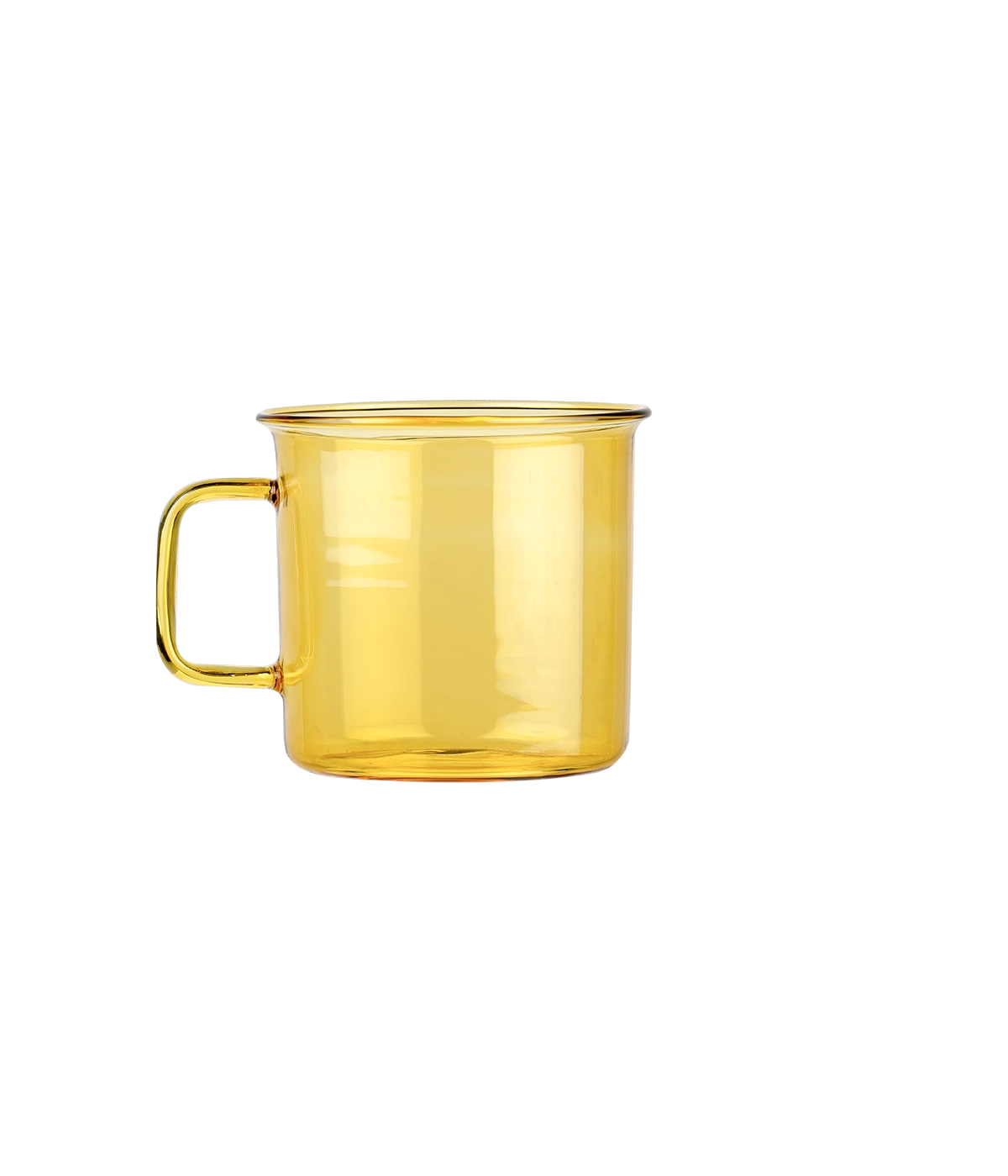 Glass mug yellow 3,5 dl