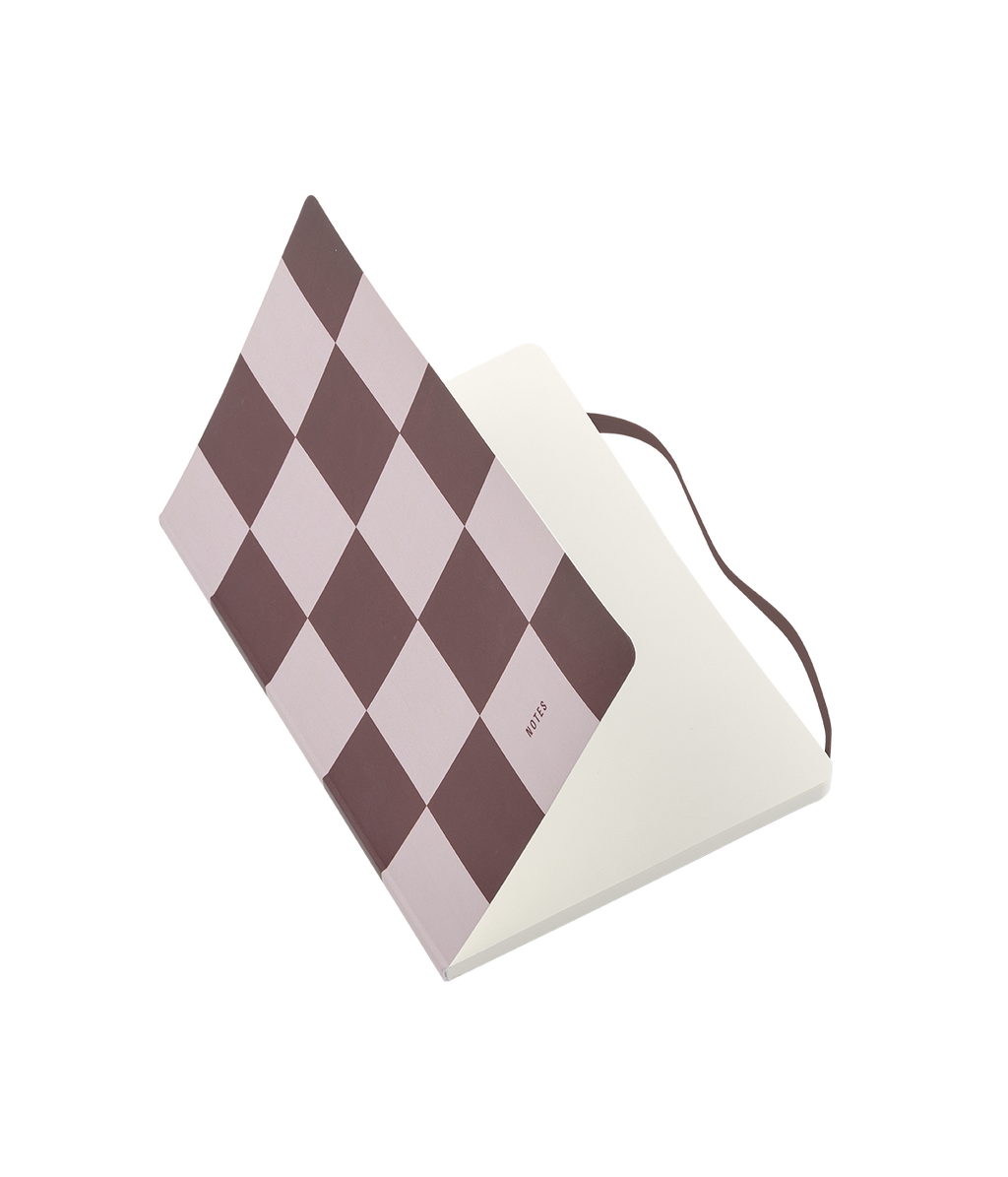 Checks & Stripes notebook brown/pink checks A5