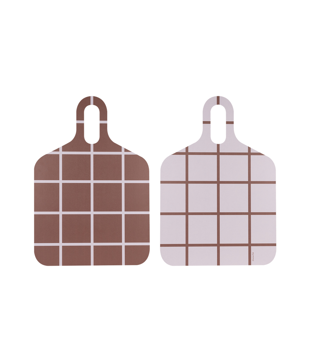 Checks & Stripes Chop & Serve board brown/beige 30 x 44 cm