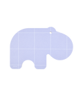 Chop & Serve -leikkuu-/tarjoilulauta Hippo 31 x 21 cm