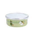 Moomin enamel bowl/jar with lid Campers 8 dl