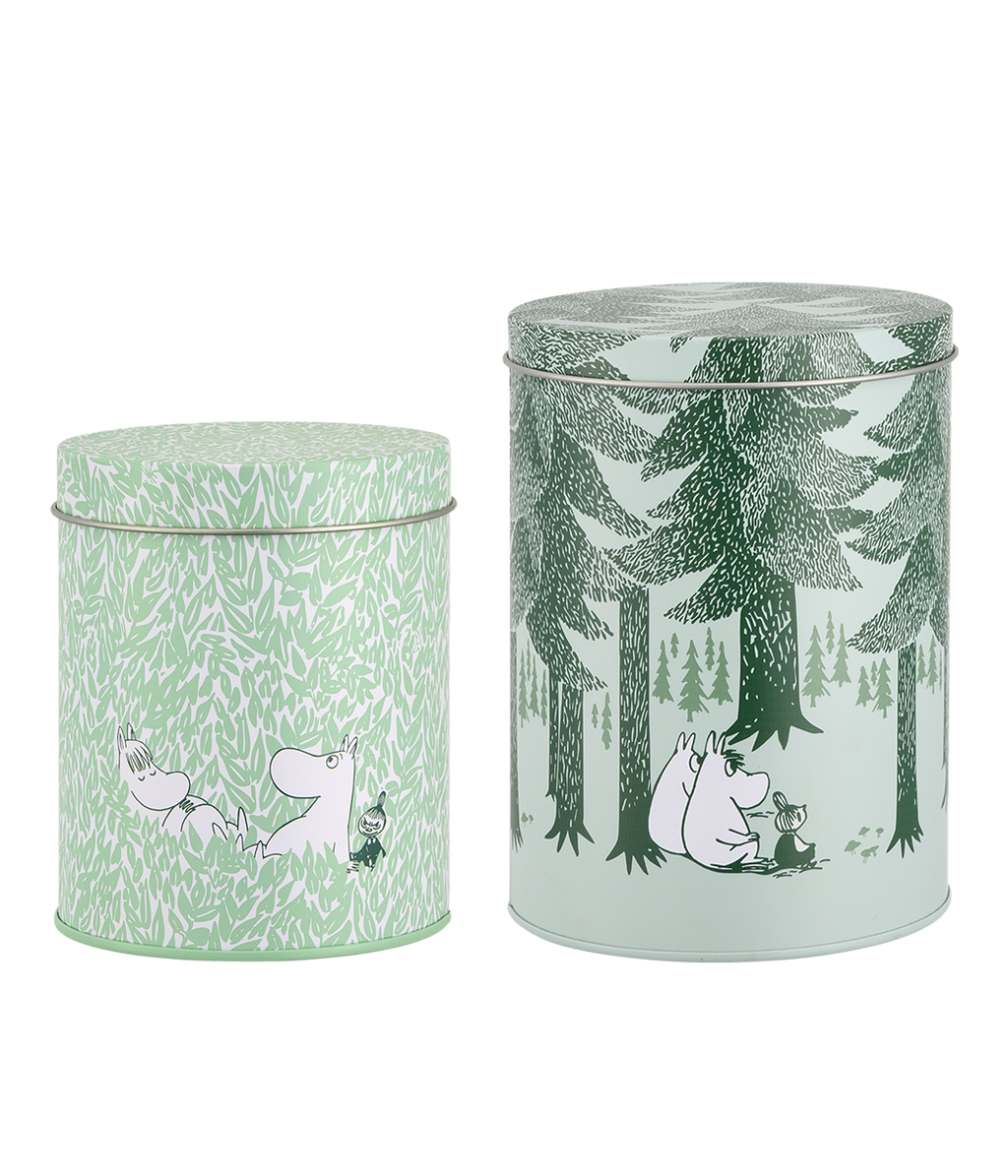 Muumi peltipurkit Luontoretki 11 cm ja 15 cm 2 kpl/pkt