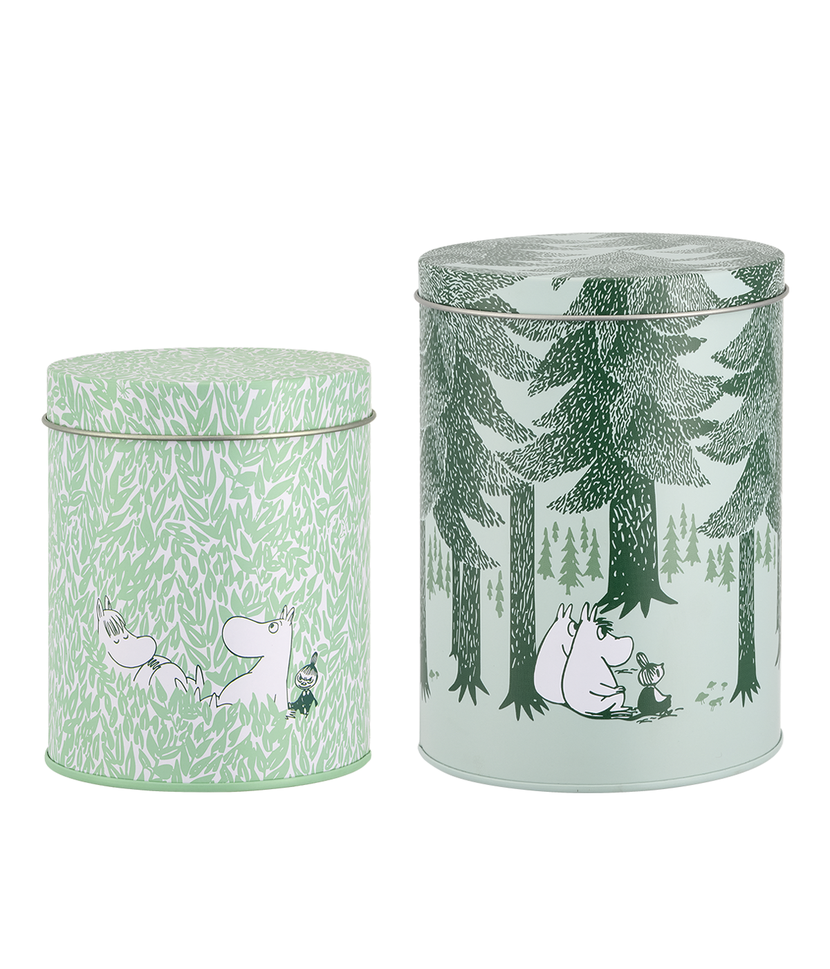 Muumi peltipurkit Luontoretki 11 cm ja 15 cm 2 kpl/pkt
