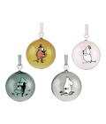Muumi värilliset koristepallot 7cm 4kpl lahjapakkaus