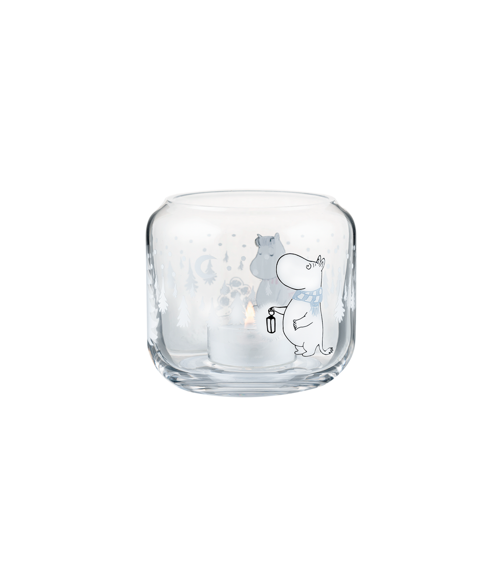 Muumi kynttilälyhty/kulho Lumisade 8cm