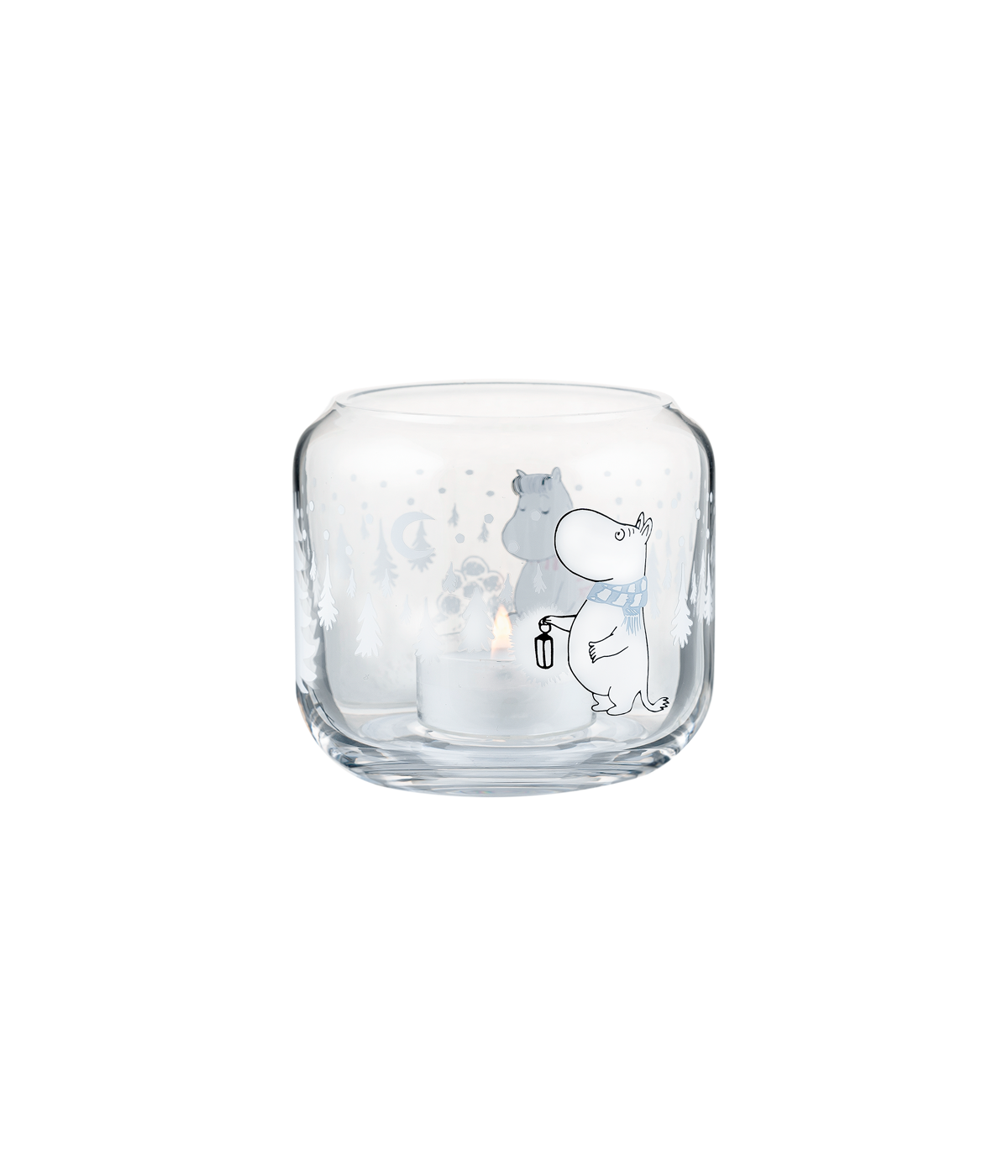Muumi kynttilälyhty/kulho Lumisade 8cm