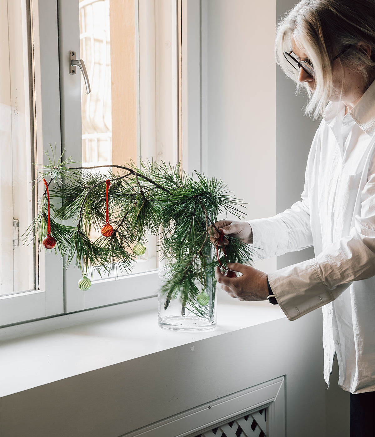 Muurla joulupallo punainen 3 cm 3 kpl/pkt