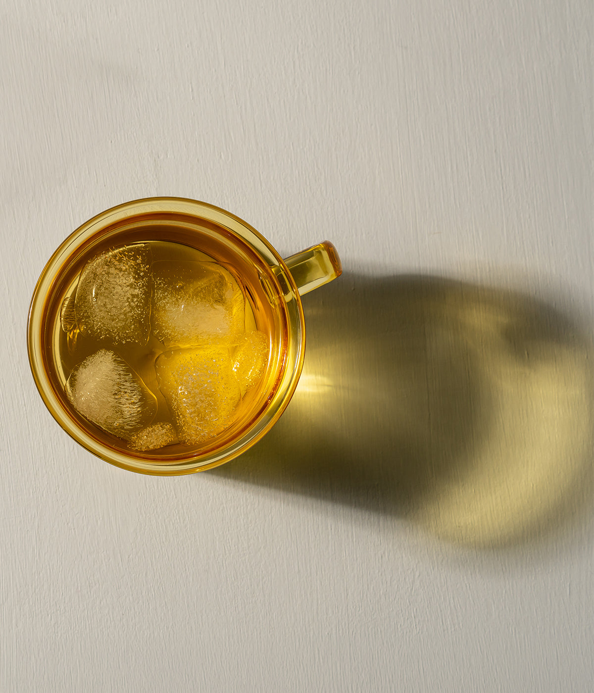 Glass mug yellow 3,5 dl